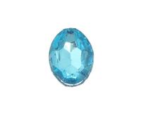 Rhinestone Buttons, Flatback Acrylic Strass Rhinestone Sew On Brooch Applique Craft Multicolor Multiple Sizes(Water Blue Stone,32x28mm Bigger)