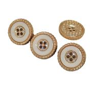 Rhinestone Buttons, Rhinestone Button Multicolor Metal 18-25mm Pack of 24 pcs for DIY Sewing Crafts(3rd,25mm 6pcs)