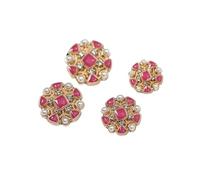 Rhinestone Buttons, Rhinestone Diamond Metal Buttons Multicolor 18mm 23mm 20 pcs for Women's Clothing(Red,23mm-10pcs)