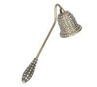 Rhinestone Candle Snuffer Golden Zinc Alloy with Long Handle, Vintage | Safe Extinguishing for Pillar and Taper Candles, Decorative Tabletop Accent, Comfortable Grip for Candle Care Routine