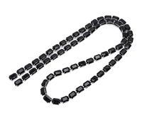 Rhinestone Chain, Rectangular Glass Diamond Chain Pendant, Crystal Chain Trim, Sewing on Rhinestone Hand Sewn, DIY Hand Made Sewing Clothes Shoes Accessories (Black)