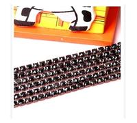 Rhinestone Chains 1 Yard/Piece 30Colors Glass Crystal Rhinestone Chain Silver Bottom Sew On Cup Chains for DIY Garment Bags Decorations(Black Bottom Black,2.5mm)