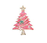 Rhinestone Christmas Tree Brooch for Women Xmas Crystal Sparkling Lapel Pins Enamel Classic Retro Clothing Accessories Holiday Party Wedding Birthday Jewelry Gift, M, Metal Rhinestone, no gemstone