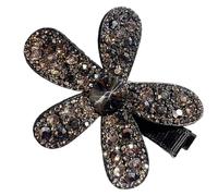 Rhinestone Clips for Hair Rhinestone 3D Floral Barrettes Accessories | Charming Flower Hairpin for Women Girls Wedding Gathering Formal Holiday Daily Costume