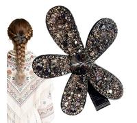 Rhinestone Clips for Hair Sparkling 3D Floral Hairpin