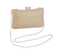 Rhinestone Clutch - Sparkling Party Handbag, Evening Handbags with Chain and Carry Handle, for Weddings, Balls, Galas, Celebrations, Dates, gold, Siehe Beschreibung