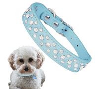 Rhinestone Collar - Rhinestone Dog Collar | Sparkling Cat Collars | Three Rows Pu Leather | Adjustable Cat Collars Beautiful Pet Appearance For Small And Medium Dogs And Cats