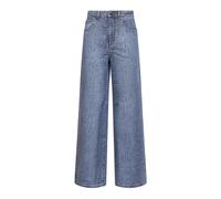 Rhinestone Croc Effect Wide Leg Jeans, female, Self Portrait, Wide Jeans, Blue, W27, Jeans W27