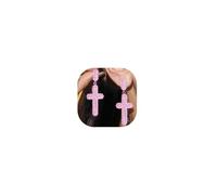 Rhinestone Cross Earrings for Women Prom Earrings Jewelry Sparkly Cross Dangle Bridal Bridesmaid Earring Prom Dresses 2025 for Wedding Day, Metal, No Gemstone