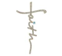 Rhinestone Cross Faith Brooch Unisex Women And Men Pin Jewelry 2 Colors Accessories,gold