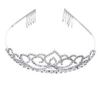 Rhinestone Crown Headband Silver Bride Headdress Accessories | Flexible Fit, Bridal Headwear for Wedding, Charming Look for Friends or Someone You Love, Long-time Use