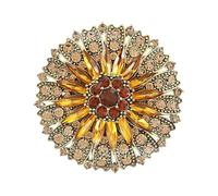Rhinestone Crystal Flower Brooch Pin Sparkling Large Crystal Sunflower Brooch Vintage Floral Lapel Pins Rhinestone Flower Bouquet Broochs Rose Snowflake Broochs Wedding Bridal Dress Jewelry for Women