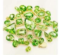 Rhinestone Crystal Glass Rhinestones 58Pcs Mix Shape Golden Bottom Sewing Accessories Use for Needlework DIY Clothing(Light En8)