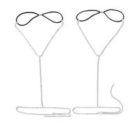 Rhinestone CZ Leg Chain for Women Shiny Crystal Y Lariat Thigh Chain Bungee Cord Body Chain Dainty Sexy Bikini Summer Beach Accessories Wedding Prom Party Birthday Jewelry