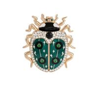 Rhinestone Enamel Ladybug Brooch for Women Crystal Cute Insect Animal Beetle Brooches Lapel Pins Vintage Christmas Halloween Decorative Badge Dress Accessories Jewelry Gift, S, Metal, no gemstone