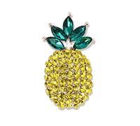 Rhinestone Feather Brooch Pin Colorful Irregular Glass Beads 13mm 24mm For Swimming Pool Aquarium And Building Fashion Fashion Full Crystal Pineapple Brooch Women's Clothing (Yellow, One Size)