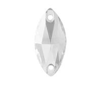 Rhinestone Flat Back Horse Eye Sewing Crystal Loose Bead for Needlework DIY Gifts Clothing Jewelry Making-Crystal,7x15mm 10pcs