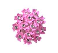 Rhinestone Floral Covers - Button Clips for Jackets | Metal 3D Cat Head Style, Detachable Decorative Accent, Elegant Blouse Accessory, Stylish Party Ornament, Casual Daily Commuting Touch