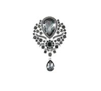 Rhinestone Flower Brooches for Women Blue Purple Sparkly Rhinestone Bridal Wedding Bouquet Elegant Clothing Flower Brooch Pin, Large Flower Brooches, Zinc, no gemstone