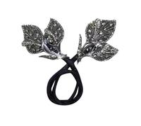 Rhinestone Flower Hair Clip and Bun Maker Twister Curler for Effortless Updos and Elegant Styling Accessories (Grey, One Size)