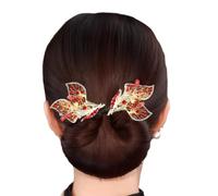 Rhinestone Flower Hair Clip,Whale Tail Rhinestone Flower Hair Clip,Lazy Hair Bun Maker,Ocean Blue Deft Hairpin Curler