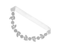 Rhinestone Flower Leg Garter Elastic Silver Bridal Wedding Accessory