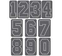 Rhinestone Genie Font-Sports Block Numbers 3" Magnetic Rhinestone Template, Black