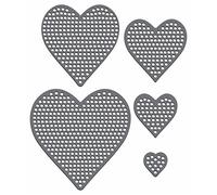 Rhinestone Genie Hearts 003 Magnetic Rhinestone Template, Black