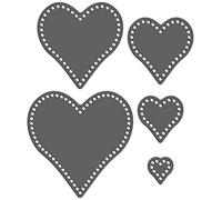 Rhinestone Genie Hearts 009 Magnetic Rhinestone Template, Black