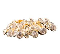 Rhinestone Glitter CrystalGlass Rivets, Rhinestone Rivet Studs 6-11mm Multicolor Pack of 20 for Clothing Bag Belt Leathercraft(Color-2,10mm)