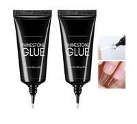 Rhinestone Glue - 3D Nail Gel Sculpting Gel, 30g x 2 Super Adhesive for Nail Charms, Gems, Rhinestones, Crystal Stones, Jewels & Diamonds