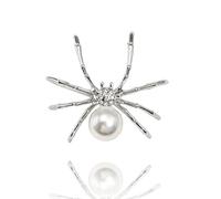 Rhinestone Gothic Spider Brooch for Women Red Black White Crystal Spider Pin Trendy Halloween Costume Accessories, Extar Large, Alloy Steel, cubic zirconia