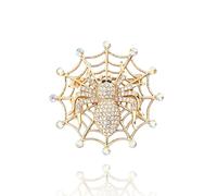 Rhinestone Gothic Spider Brooch for Women Red Black White Crystal Spider Pin Trendy Halloween Costume Accessories, Extar Large, Alloy Steel, cubic zirconia