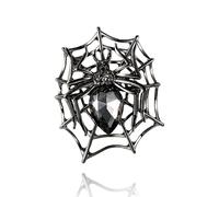 Rhinestone Gothic Spider Brooch for Women Red Black White Crystal Spider Pin Trendy Halloween Costume Accessories, Extar Large, Alloy Steel, cubic zirconia