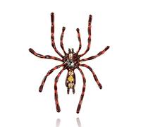 Rhinestone Gothic Spider Brooch for Women Red Black White Crystal Spider Pin Trendy Halloween Costume Accessories, Extar Large, Alloy Steel, cubic zirconia