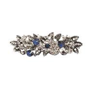 Rhinestone Hair Barrettes for Women, Rhinestone Hair Clips, Rhinestone Flower Hair Clips Hair Barrette Crystal French Hairpins Hair Clip Barrettes for Women Wedding Accessories (C, One Size)