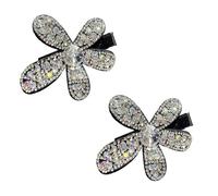 Rhinestone Hair Clips Shining Hair Barrettes, 2 Pieces 3D Floral Barrettes Accessories Bridal Hairs Barrette Elegant Floral Hairs Clips For Bridal Wedding Holiday
