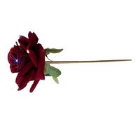 Rhinestone Hair Pin Vintage Style for Women, Red Rose Elegant | Flower-shaped Design, Alloy and Fabric Details, Quick Tidy-up for Medium Hair, Ponytails and Gifting