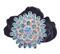 Rhinestone Hair Scrunchies Daisy Flower Hair Tie Scrunchy Velvet Ponytail Holders Sparkly Hair Scrunchie Band Sunflower Hair Rope 1PCS