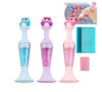 Rhinestone Hair Stron Rhinestone Pen Applicator Glitter Art Pen Kits Flower Shape 3 Glitter Rhinestone Wax Pencil Rhinestone Art Tools Ergonomic Pearl Painting Tools for Makeup