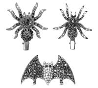 Rhinestone Halloween Hair Clips, Spider Costume Bobby Pins And Barrettes