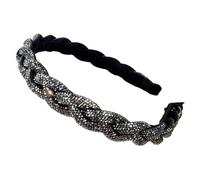 Rhinestone Headband, Crystal Hair Band, Women's Headband, Fashionable Headbands, Glittering Hair Accessories for Girls, Bridal, Wedding, Hair Styling Accessories, Gifts, Easter Party, 1 Piece, Grey A