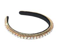 Rhinestone Headband For Women Gold Fleece Diamond Hair Hoop Thin Glitter Accessory For Daily