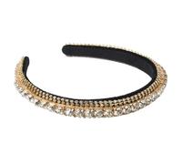 Rhinestone Headband For Women Gold Fleece Diamond Hair Hoop Thin Glitter Accessory For Daily
