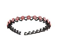 Rhinestone Headband with Teeth, Rhinestone Flower Headband - Shiny Rhinestone Hair Band for Girls, Plum Blossom Design - Non-Slip Wave Comb Teeth Hairpin Face Washing Aid Hair Clip