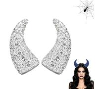 Rhinestone Horns Devil Hair Clips (A)