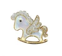 Rhinestone Horse Brooch Enamel Horse Brooch Pin,Alloy HorseBrooch Pin,Gold Plated Crystal Galloping SteedsHorse BroochPin,Fashion Statement Accessory,Women Vintage Crystal Brooches Gift