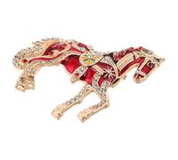 Rhinestone Horse Brooch Enamel Lapel Pin for 2026 New Year
