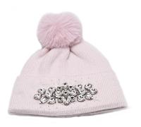 Rhinestone Iconic Big Bling Beanie (Pink)
