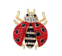 Rhinestone Ladybug Beetle Insect Accessories Brooch Pin Badge Red